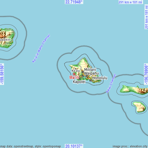 Topographic map of Mā‘ili