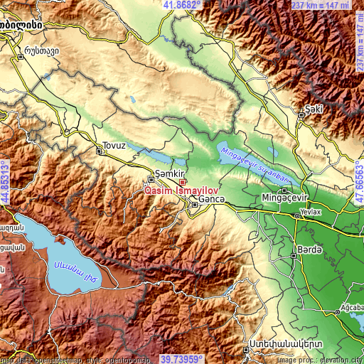 Topographic map of Qasım İsmayılov