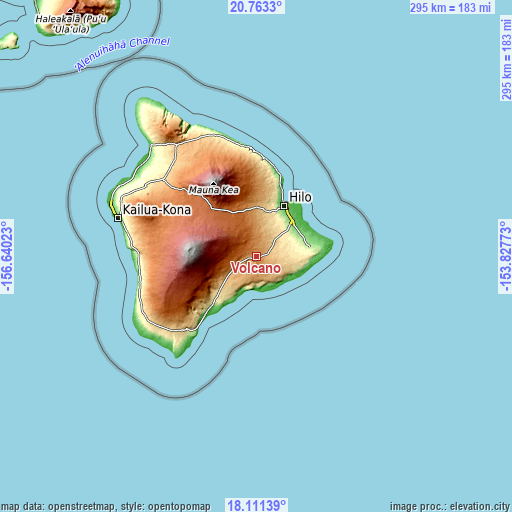 Topographic map of Volcano