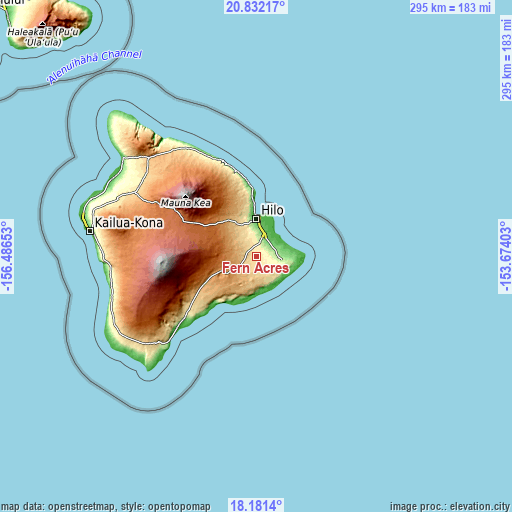 Topographic map of Fern Acres