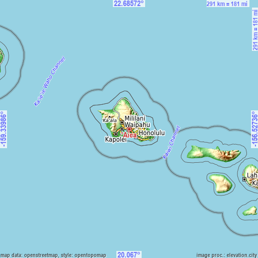 Topographic map of ‘Aiea