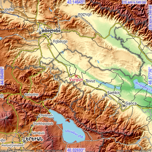 Topographic map of Vurğun