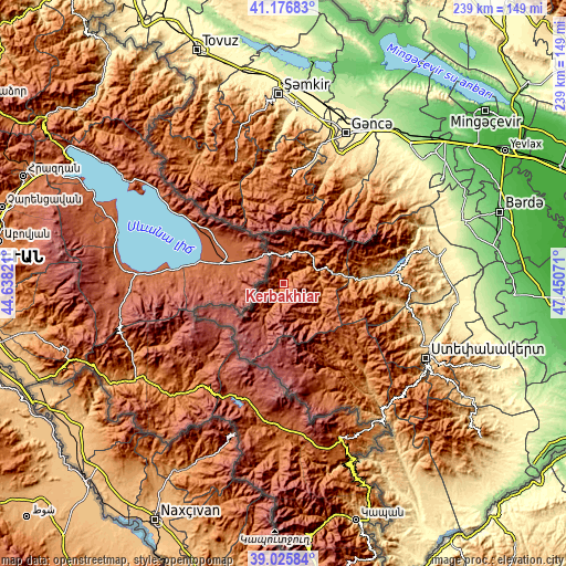 Topographic map of Kerbakhiar