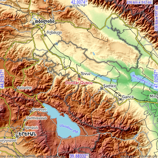 Topographic map of Dondar Quşçu