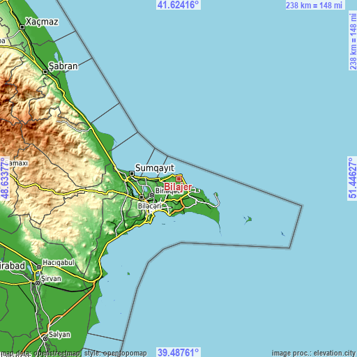 Topographic map of Bilajer
