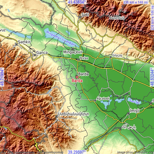 Topographic map of Barda
