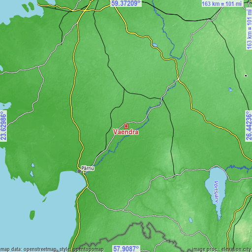 Topographic map of Vändra