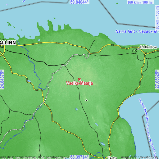 Topographic map of Väike-Maarja