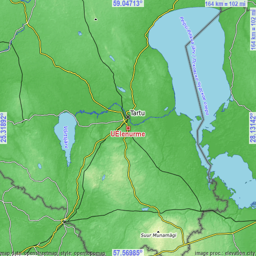 Topographic map of Ülenurme