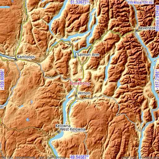 Topographic map of Armstrong