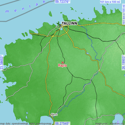 Topographic map of Rapla