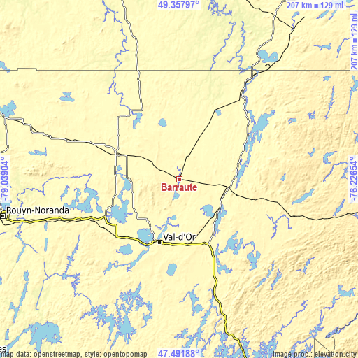 Topographic map of Barraute