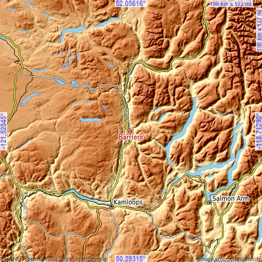 Topographic map of Barrière