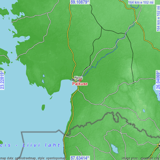 Topographic map of Paikuse
