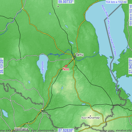 Topographic map of Nõo