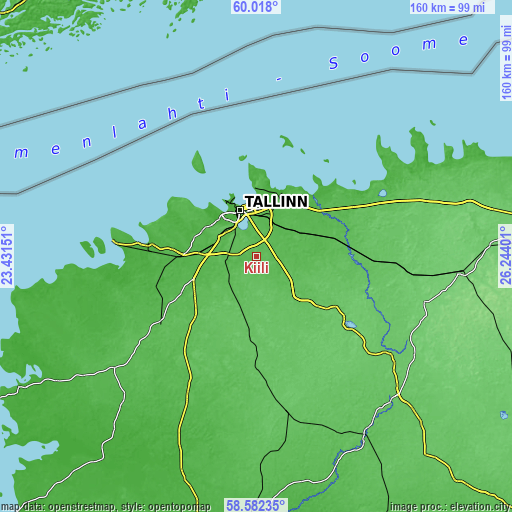 Topographic map of Kiili