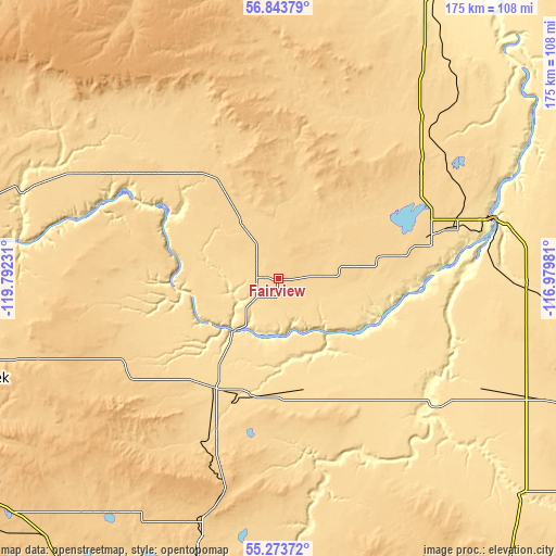 Topographic map of Fairview