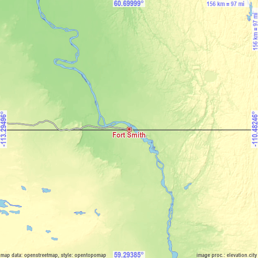 Topographic map of Fort Smith