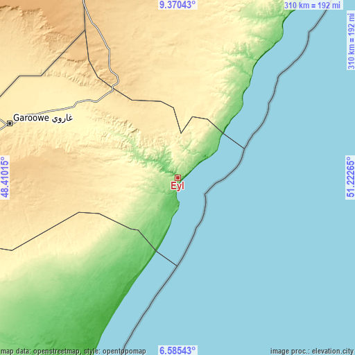 Topographic map of Eyl