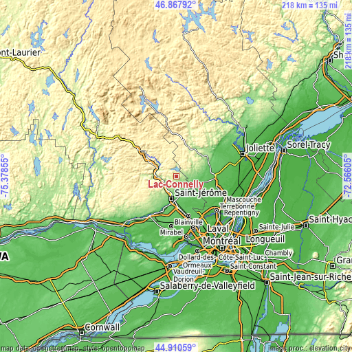 Topographic map of Lac-Connelly