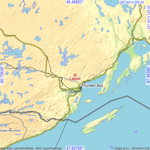 Topographic map of Lappe