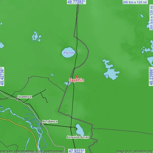 Topographic map of Saykhin