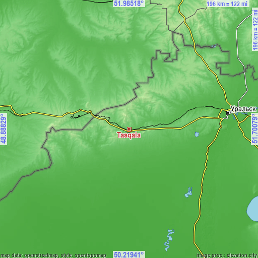 Topographic map of Tasqala