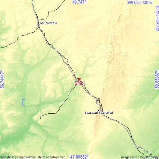 Topographic map of Embi