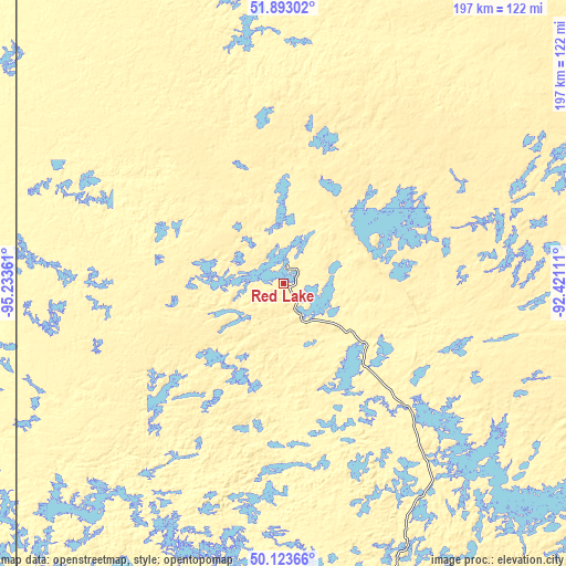 Topographic map of Red Lake