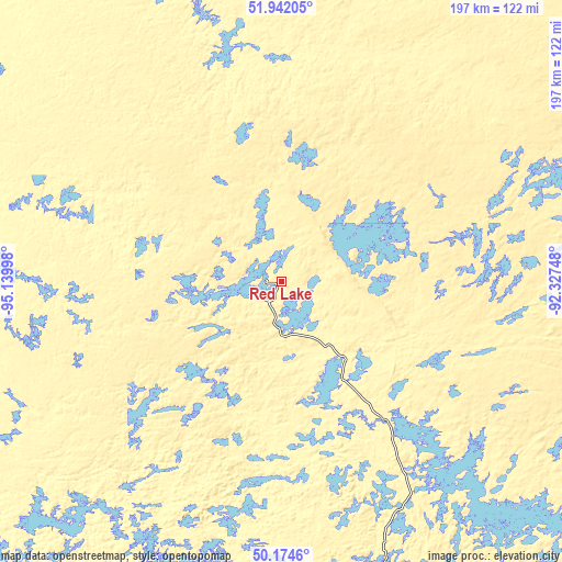 Topographic map of Red Lake