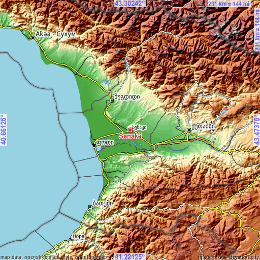 Topographic map of Senak’i