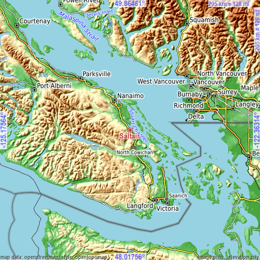 Topographic map of Saltair