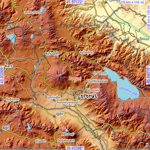 Topographic map of Zovuni