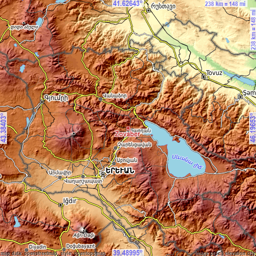 Topographic map of Zovaber