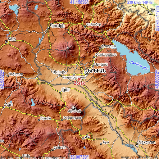 Topographic map of Zorak