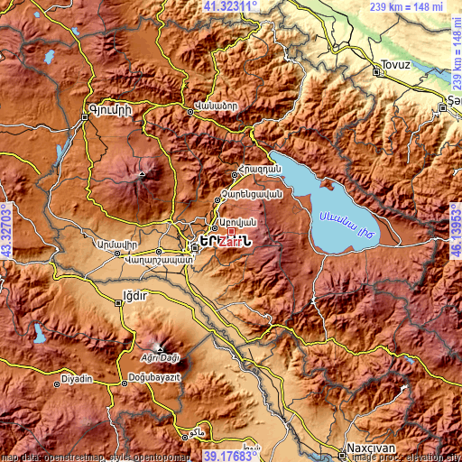 Topographic map of Zarr