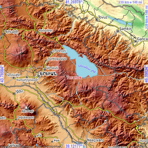 Topographic map of Yeranos