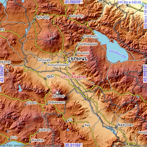 Topographic map of Verin Artashat