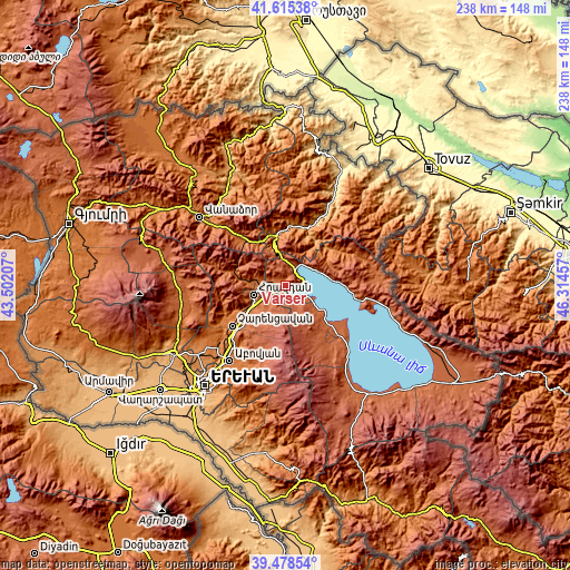 Topographic map of Varser