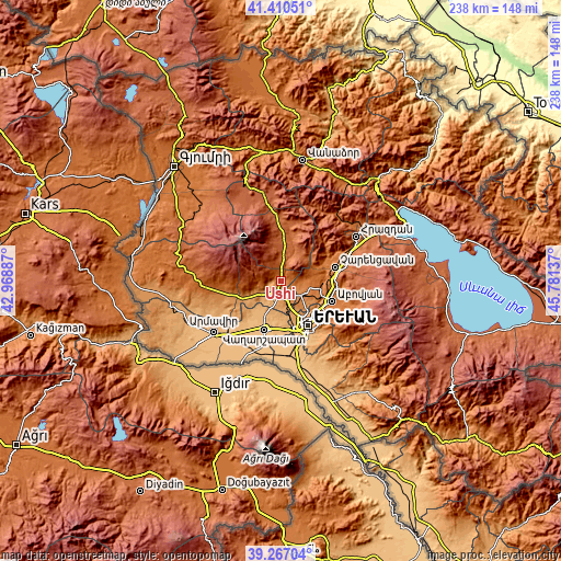 Topographic map of Ushi