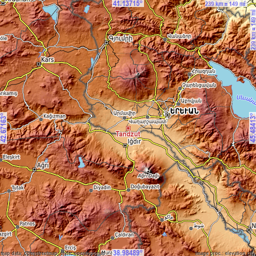 Topographic map of Tandzut