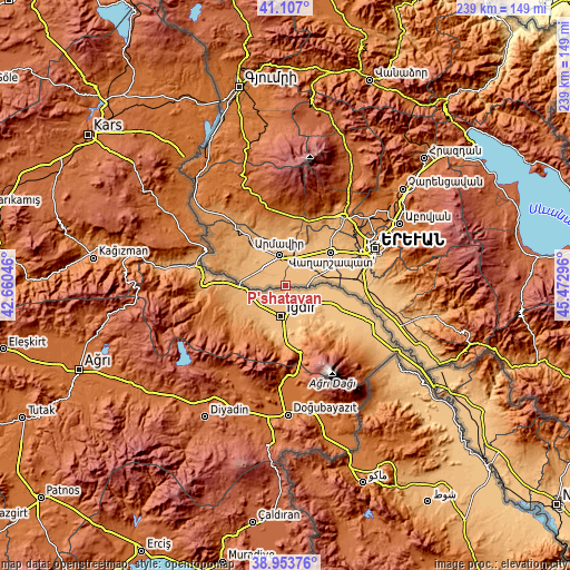 Topographic map of P’shatavan