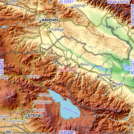 Topographic map of Parravak’ar