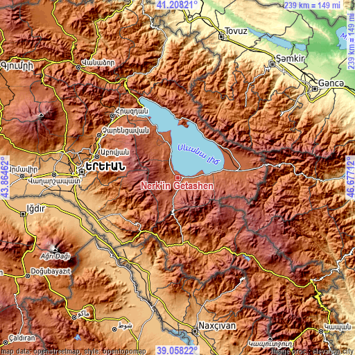 Topographic map of Nerk’in Getashen