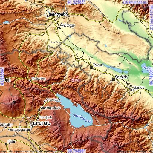 Topographic map of Navur
