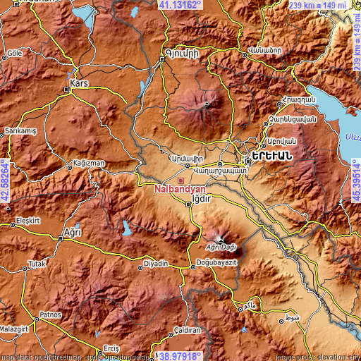 Topographic map of Nalbandyan