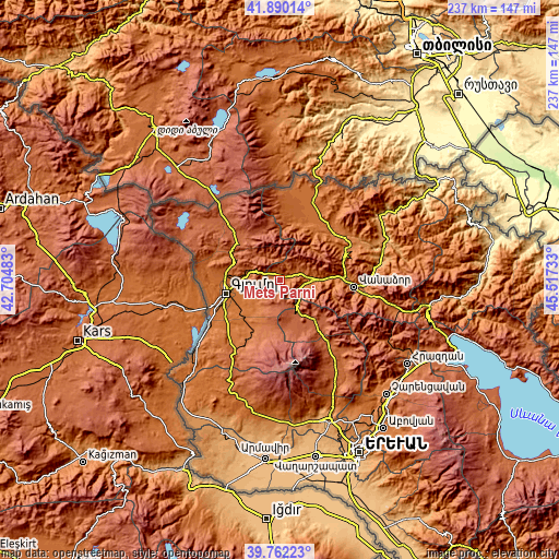 Topographic map of Mets Parni
