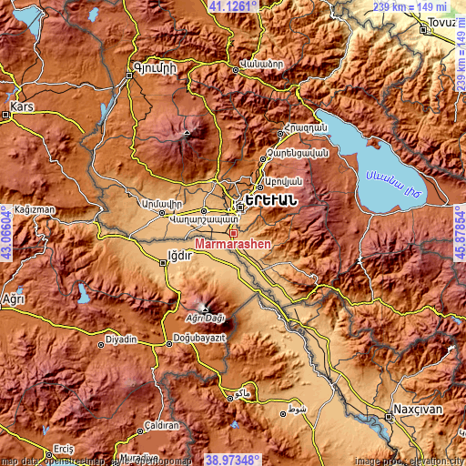 Topographic map of Marmarashen