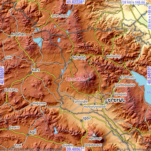 Topographic map of Lerrnakert