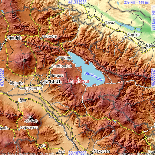 Topographic map of Lanjaghbyur